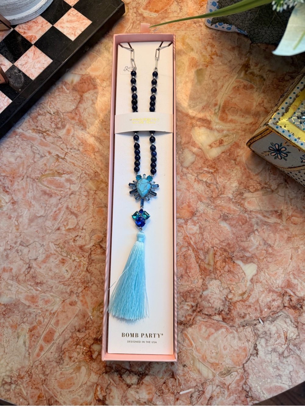 Bomb Party  Beaded Tassel Pendant Necklace